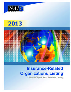 Insurance-Related Organizations Listing