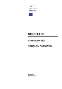 SOCRATES COMPENDIUM 2001 THEMATIC NETWORKS European Commission