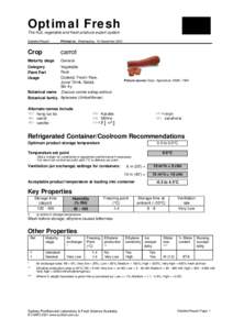 Optimal Fresh The fruit, vegetable and fresh produce expert system Detailed Report