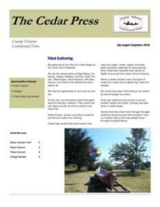 The Cedar Press Clatsop-Nehalem Confederated Tribes July-August-Septmber 2010