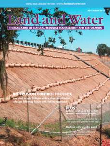 DIGITAL ISSUE AVAILABLE ON-LINE:  www.landandwater.com JULY/AUGUST 2011  $4.00