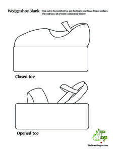 Wedge-shoe Blank  Step out in the world with a sure footing in your Peace dragon wedgies. The soul has a lot of room to draw your dream!  Closed-toe