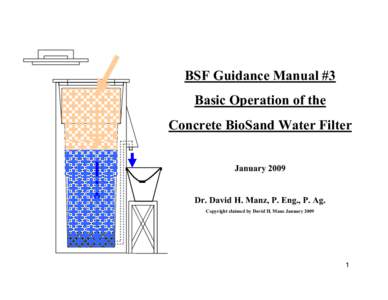 Water filters / Environmental science / Environmental engineering / Bacteriology / Microbiology / BioSand Filter / Filtration / Trickling filter / Biofilm / Chemistry / Environment / Biology