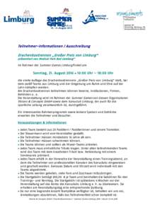 DRACHENBOOTRENNEN TEILNEHMERINFOS