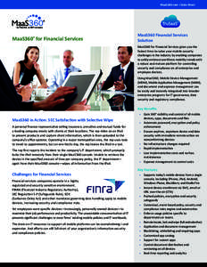 MaaS360.com > Data Sheet  MaaS360 for Financial Services ®  MaaS360 Financial Services