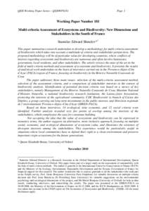 Earth / Stanislav Edward Shmelev / Ecosystem services / Multi-criteria decision analysis / The Economics of Ecosystems and Biodiversity / Biodiversity / Sustainability / Conservation biology / Ecosystem / Environmental economics / Environment / Biology