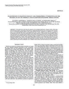 Journal of Vertebrate Paleontology 29(3):852–862, September 2009 # 2009 by the Society of Vertebrate Paleontology