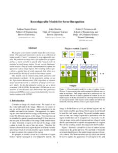 Reconfigurable Models for Scene Recognition Sobhan Naderi Parizi School of Engineering Brown University  John Oberlin