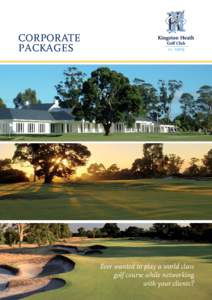 Australian Masters / Kingston Heath Golf Club / Shotgun start / Golf course / The Open Championship / Golf / Sports / Leisure