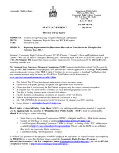 99th United States Congress / Emergency Planning and Community Right-to-Know Act / Environmental law / Health sciences / Industrial hygiene / Safety engineering / Safety / Health / Occupational safety and health