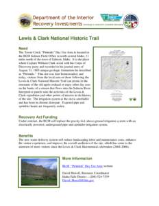       Lewis & Clark National Historic Trail Need
