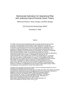 Multivariate Estimation for Operational Risk with Judicious Use of Extreme Value Theory