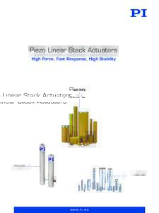 Brochure> Piezo Stack Linear Actuators,  Preloaded, Ceramic, Low Voltage, High Force