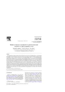 Ecological Indicators[removed]–92  Relations between introduced fish and environmental conditions at large geographic scales Michael R. Meador a,∗ , Larry R. Brown b , Terry Short c a