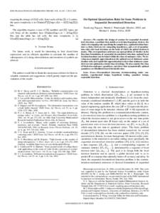 IEEE TRANSACTIONS ON INFORMATION THEORY, VOL. 54, NO. 7, JULYrequiring the storage of O (d) cells. Since each cell has j6j + 1 entries, the space complexity is in O(min(d2 j6j log r; d(n 0 d)j6j log j6j)) bits. Th