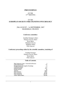 Cognitive psychology / Max Planck Society / Social neuroscience / Wolfgang Prinz / Cognition / Cognitive Science Society / James McClelland / Cognitive science / Science / Ethology