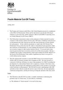 Fissile Material Cut-Off Treaty