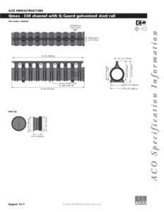 ACO INFRASTRUCTURE  Qmax[removed]channel with Q-Guard galvanized steel rail Two meter channel  slot dimension