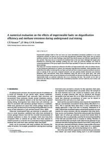 A Numerical Evaluation on the Effects of Impermeable Faults on Degasification Efficiency and Methane Emissions During Underground Coal Mining