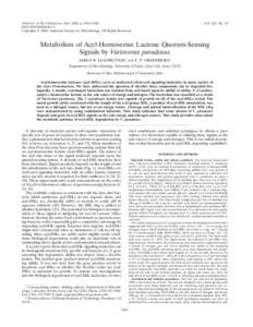 JOURNAL OF BACTERIOLOGY, Dec. 2000, p. 6921–[removed]/$04.00⫹0 Copyright © 2000, American Society for Microbiology. All Rights Reserved. Vol. 182, No. 24