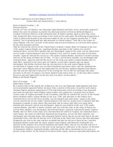 Southern Campaign American Revolution Pension Statements Pension Application of Amos Pilgrim W1927 Transcribed and annotated by C. Leon Harris State of South Carolina } SS. Pickens District }