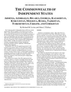 The Mineral Industries of the Commonwealth of Independent States in 2001