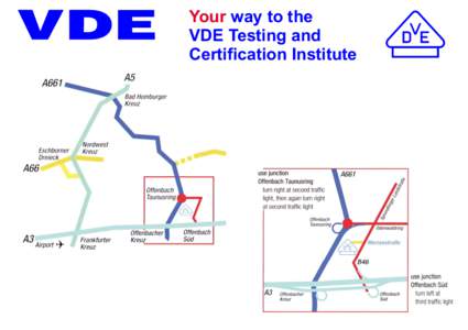 A  Your way to the VDE Testing and Certification Institute