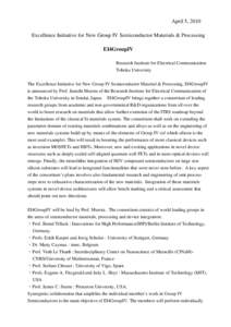 Sendai / IMEC / Leuven / Silicon-germanium / Doping / MOSFET / International Technology Roadmap for Semiconductors / Photonics / Tohoku University / Chemistry / Electronics / Electronic engineering