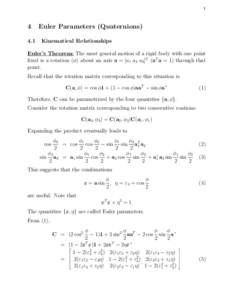 Euler Parameters (Quaternions)