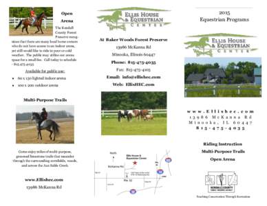 2015 Equestrian Programs Open Arena The Kendall