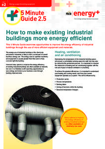 TOPIC  #2 Energy usage of existing equipment