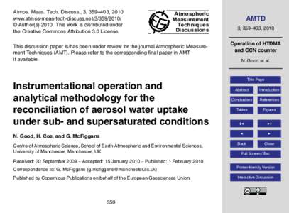 Atmos. Meas. Tech. Discuss., 3, 359–403, 2010 www.atmos-meas-tech-discuss.net/ © Author(sThis work is distributed under the Creative Commons Attribution 3.0 License.  Atmospheric