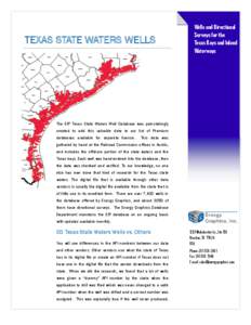 TEXAS STATE WATERS WELLS  Wells and Directional Surveys for the Texas Bays and Inland Waterways