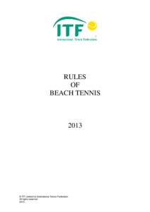 RULES OF BEACH TENNIS