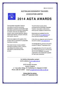 Microsoft Word - AGTA Awards 2014 Form 2 - Information Flyer