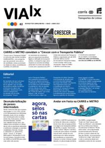 #2  NEWSLETTER CARRIS/METRO • MAIO - JUNHO 2013 CRESCER com