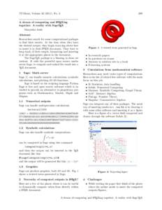 TUGboat, Volume[removed]), No[removed]A dream of computing and LATEXing together: A reality with SageTEX