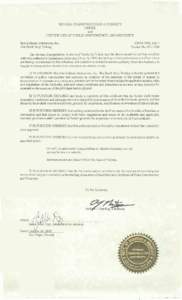 NEVADA TRANSPORTATION AUTHORITY ORDER and CERTIFICATE OF PUBLIC CONVENIENCE AND NECESSITY Ken Lehman Enterprises, Inc. dba South Strip Towing
