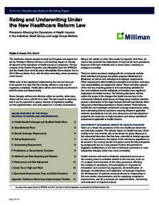 Healthcare reform in the United States / Health insurance / Healthcare in the United States / 111th United States Congress / Institutional investors / Patient Protection and Affordable Care Act / Health savings account / Medicare / Guaranteed issue / Health / Investment / Financial economics