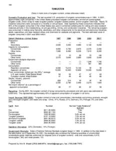 Mineral Commodity Summaries[removed]Tungsten