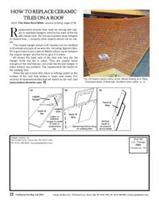 Traditional Roofing Magazine - Issue #1 - How to replace ceramic tiles on a roof