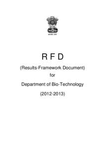 RFD (Results-Framework Document) for Department of Bio-Technology[removed])