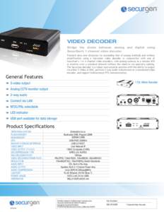 Video / Video formats / Video signal / PAL / Composite video / S-Video / NTSC / Encoder / Television technology / Television / Electronic engineering