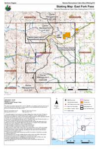 Northern Region  Remote Recreational Cabin Sites Offering #12 Staking Map: East Fork Pass