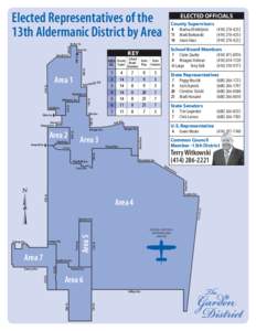 Elected Representatives of the 13th Aldermanic District by Area ELECTED OFFICIALS County Supervisors 4 Marina Dimitrijevic