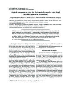 ZOOLOGIA 30 (4): 437–440, August, 2013 http://dx.doi.org[removed]S1984-[removed]