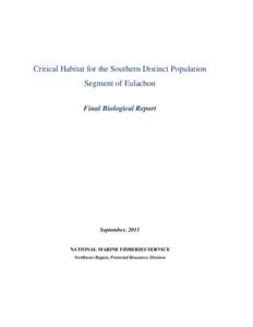 Dakelh / Eulachon / Gitxsan / Haisla / Wuikinuxv / Critical habitat / Endangered Species Act / Smelt / Distinct population segment / Fish / First Nations in British Columbia / Osmeridae