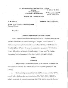 consent agreement, home trailer park inc, omaha, nebraska, april 14, 2010, tsca[removed]