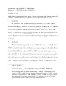 Order Granting Approval of a Proposed Rule Change Relating to the Federal Reserve’s National Settlement System; Rel. No[removed], File No. SR-FICC[removed]