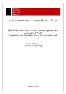 European Historical Economics Society  EHES WORKING PAPERS IN ECONOMIC HISTORY | NO. 52